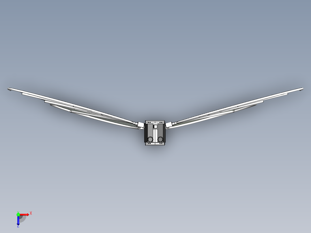 仿生蝴蝶三维模型设计含零件图俯视图