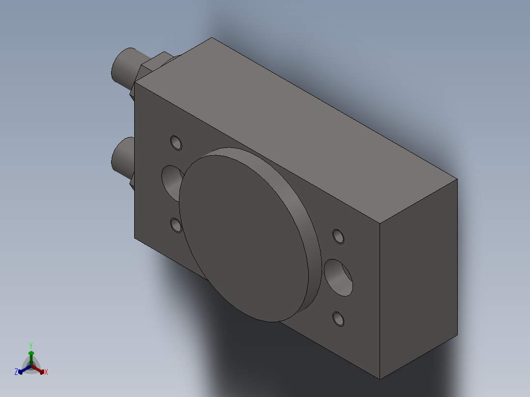 203自动器HRQ30A缸体正等轴测图