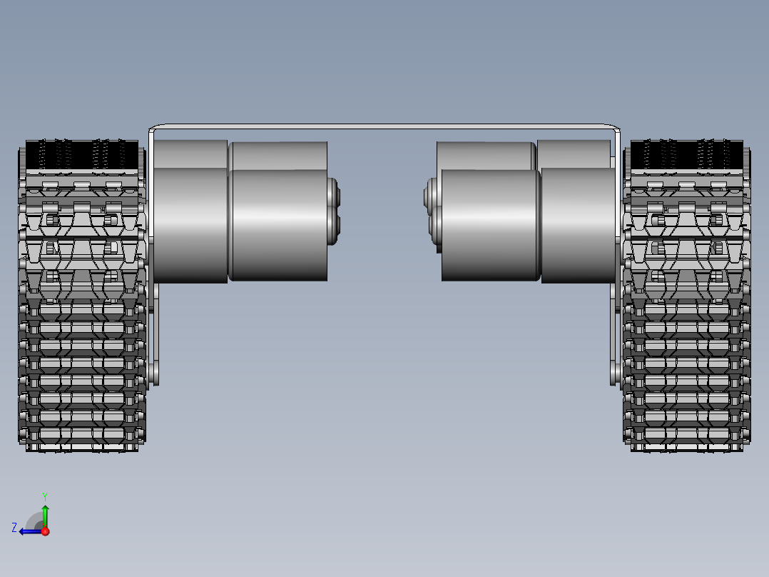 履带底盘模型右视图