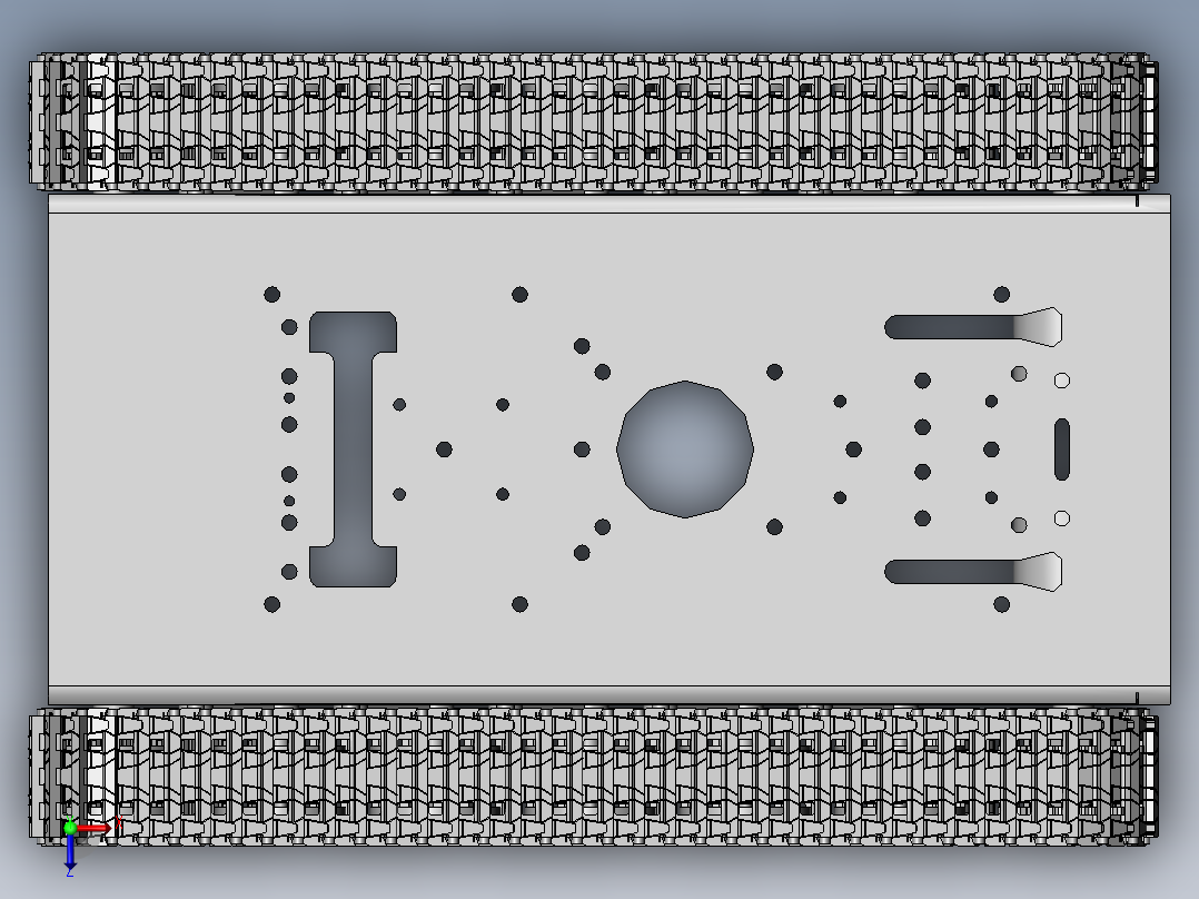 履带底盘模型俯视图