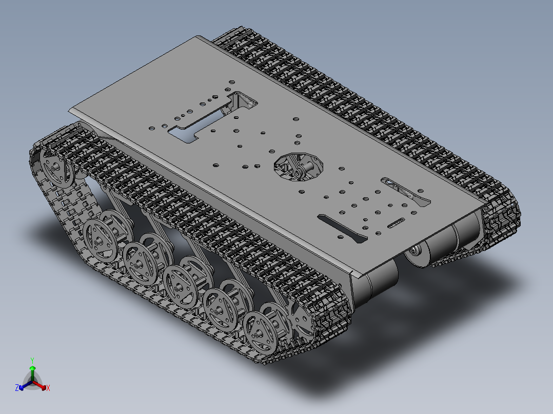 履带底盘模型正等轴测图