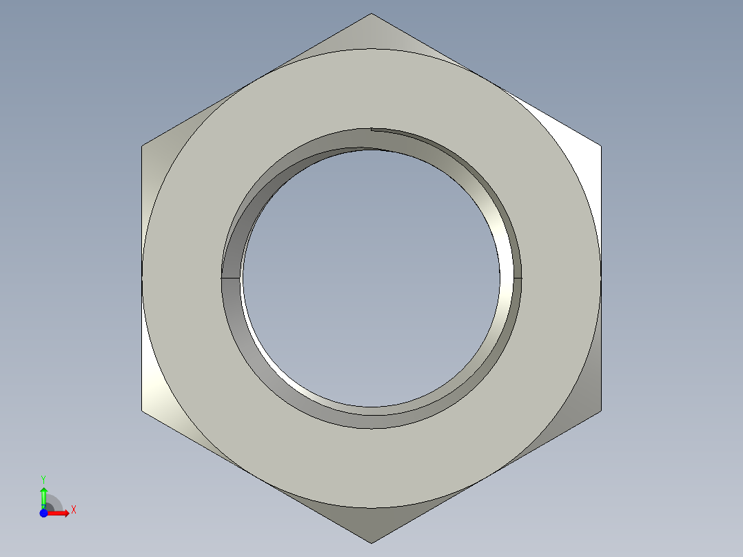 公制六角螺母-Metric Hex Nuts M36 x 4mm Thread前视图