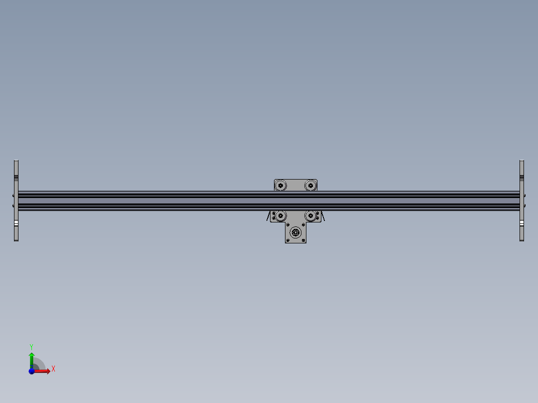 导轨模型前视图