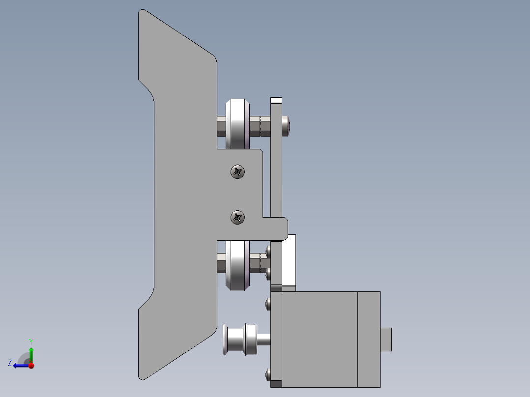导轨模型右视图
