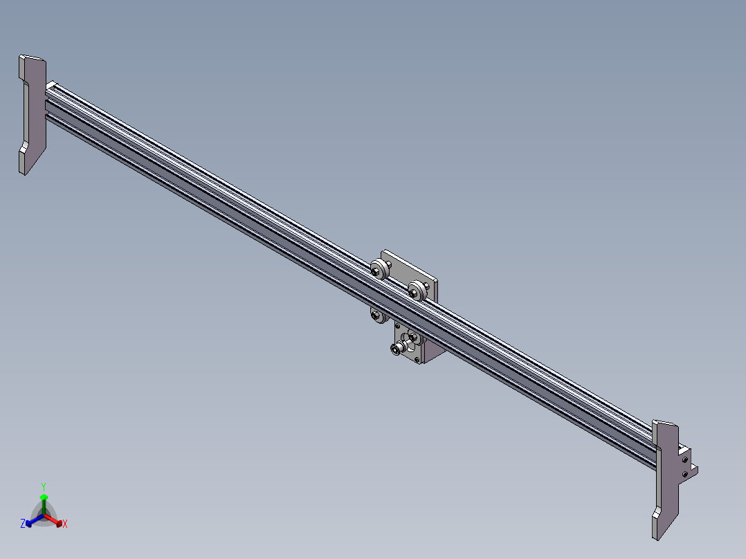 导轨模型正等轴测图