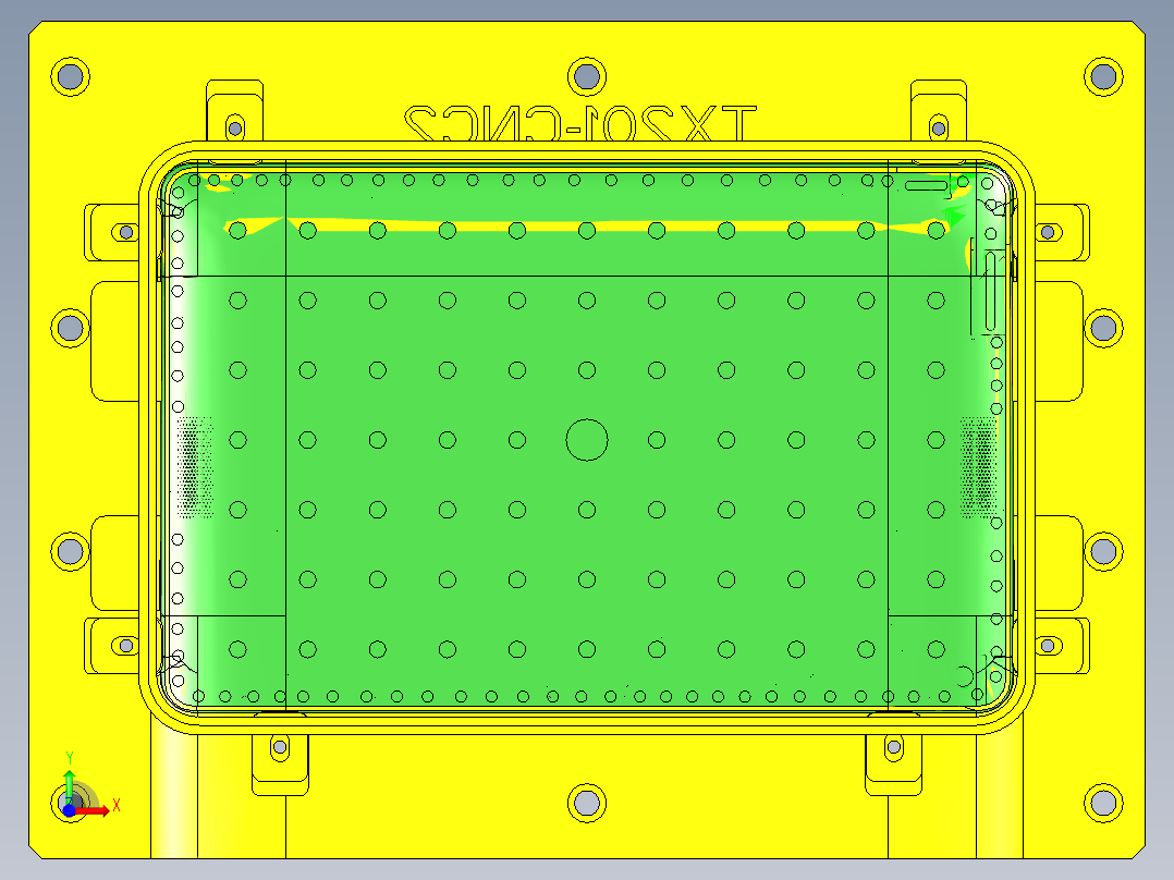 TX202-A-笔记本CNC工装夹具三维模型CNC2前视图