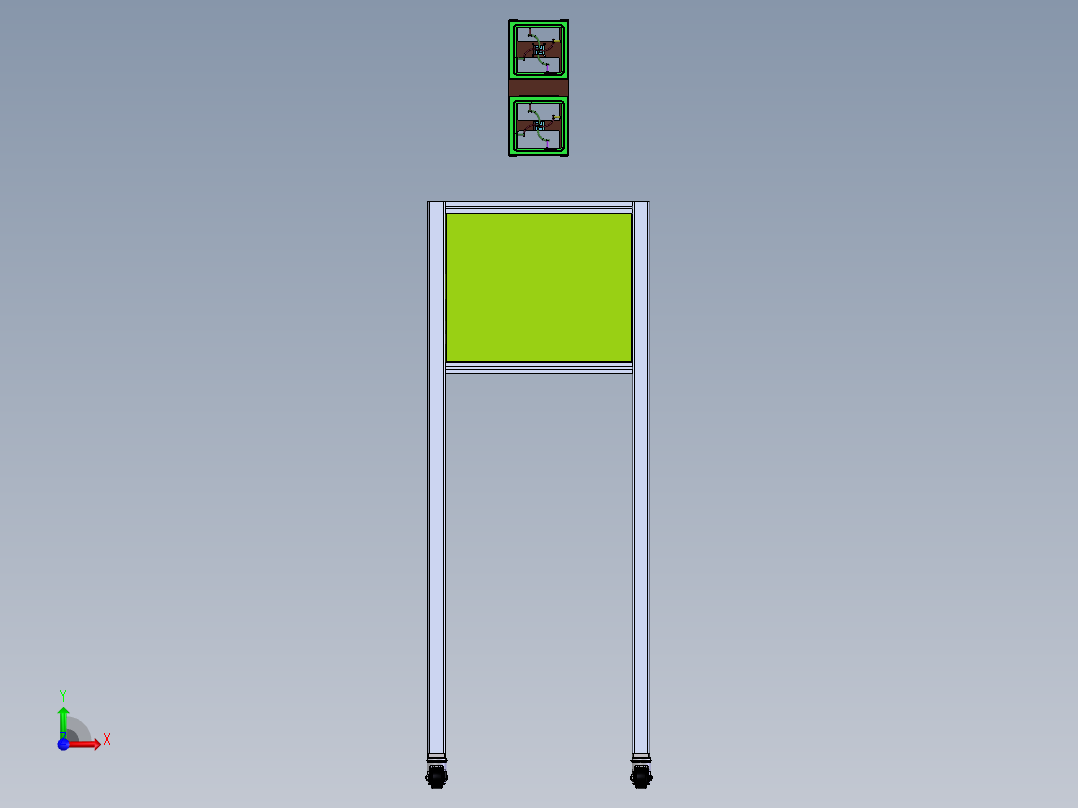注塑产品胶口剪切设备sw21可编辑前视图