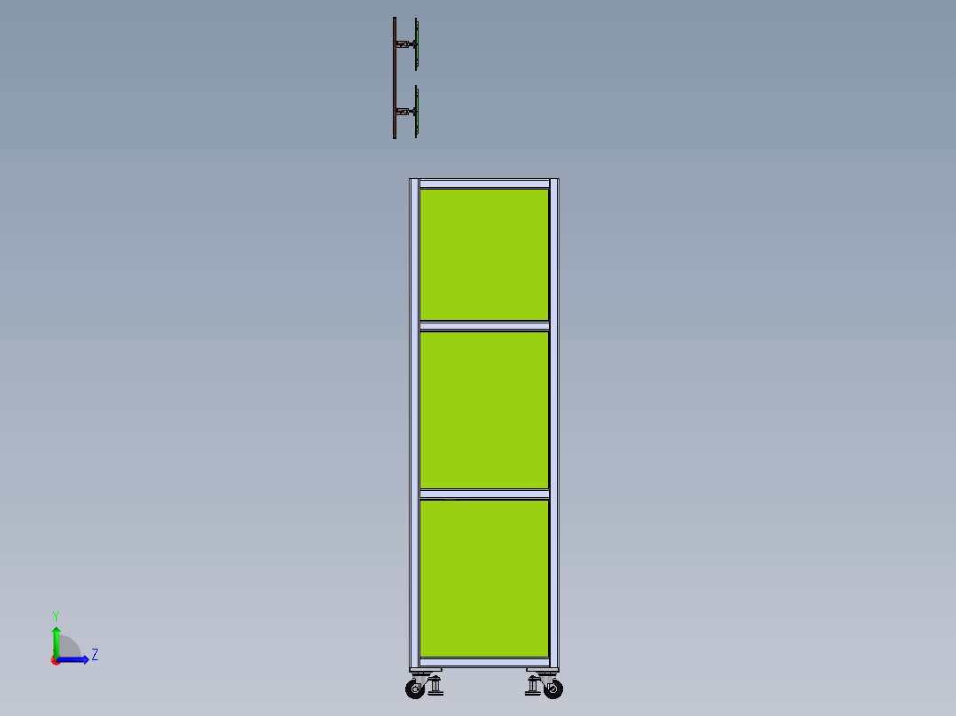 注塑产品胶口剪切设备sw21可编辑左视图