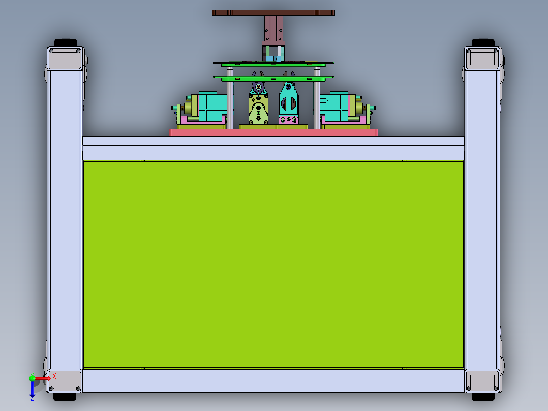 注塑产品胶口剪切设备sw21可编辑俯视图