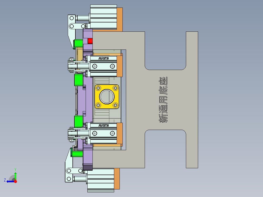压铸件铣内腔程序模型图右视图