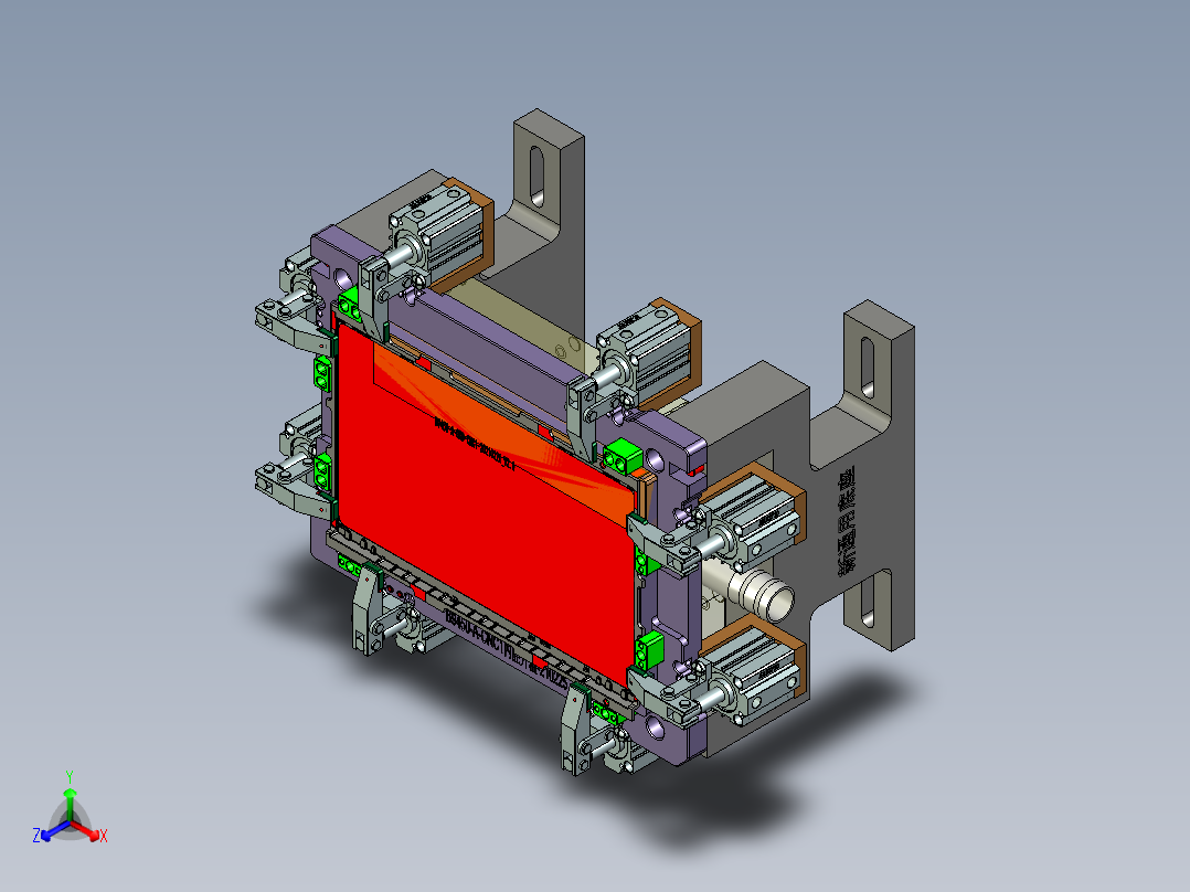 压铸件铣内腔程序模型图正等轴测图