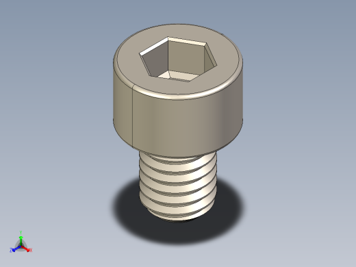 Screw_DIN_912_M6x8F_A2.STEP公制内六角螺钉