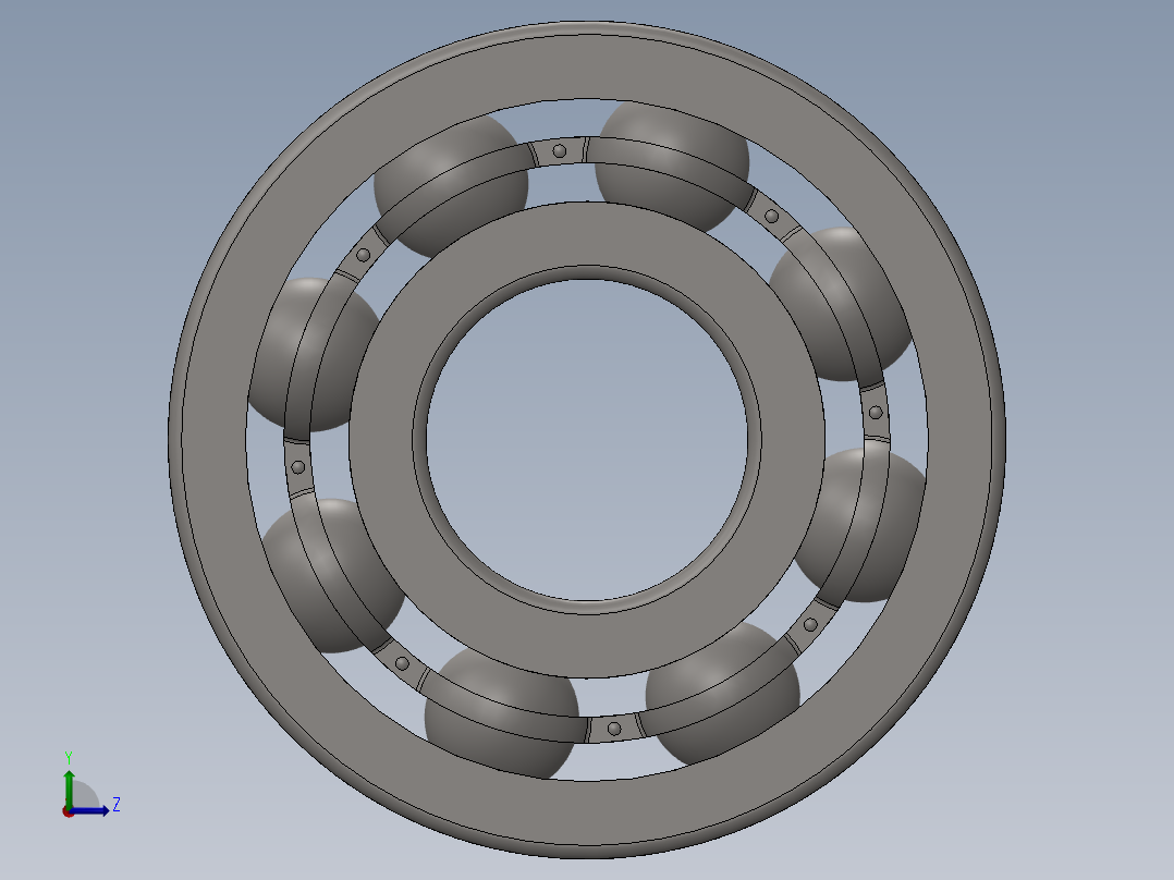 滚珠轴承左视图