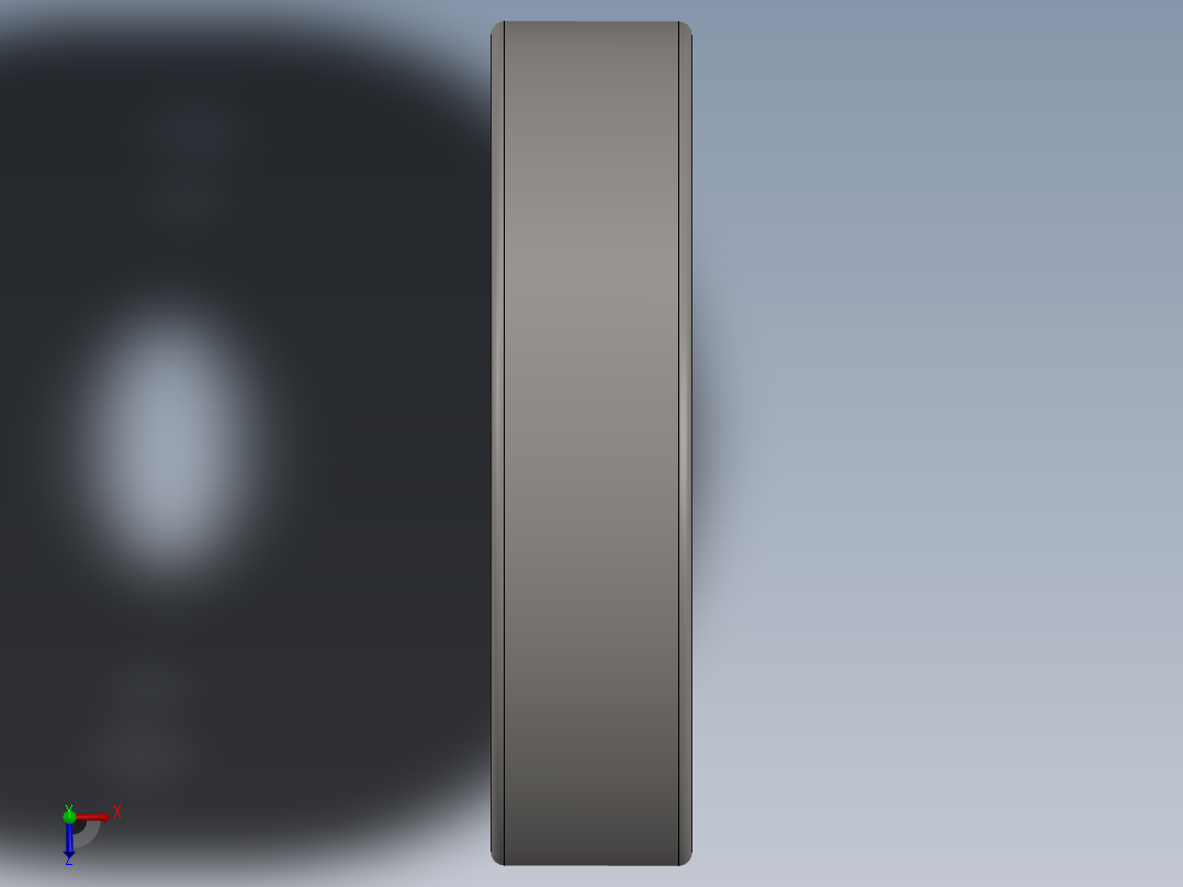 滚珠轴承俯视图