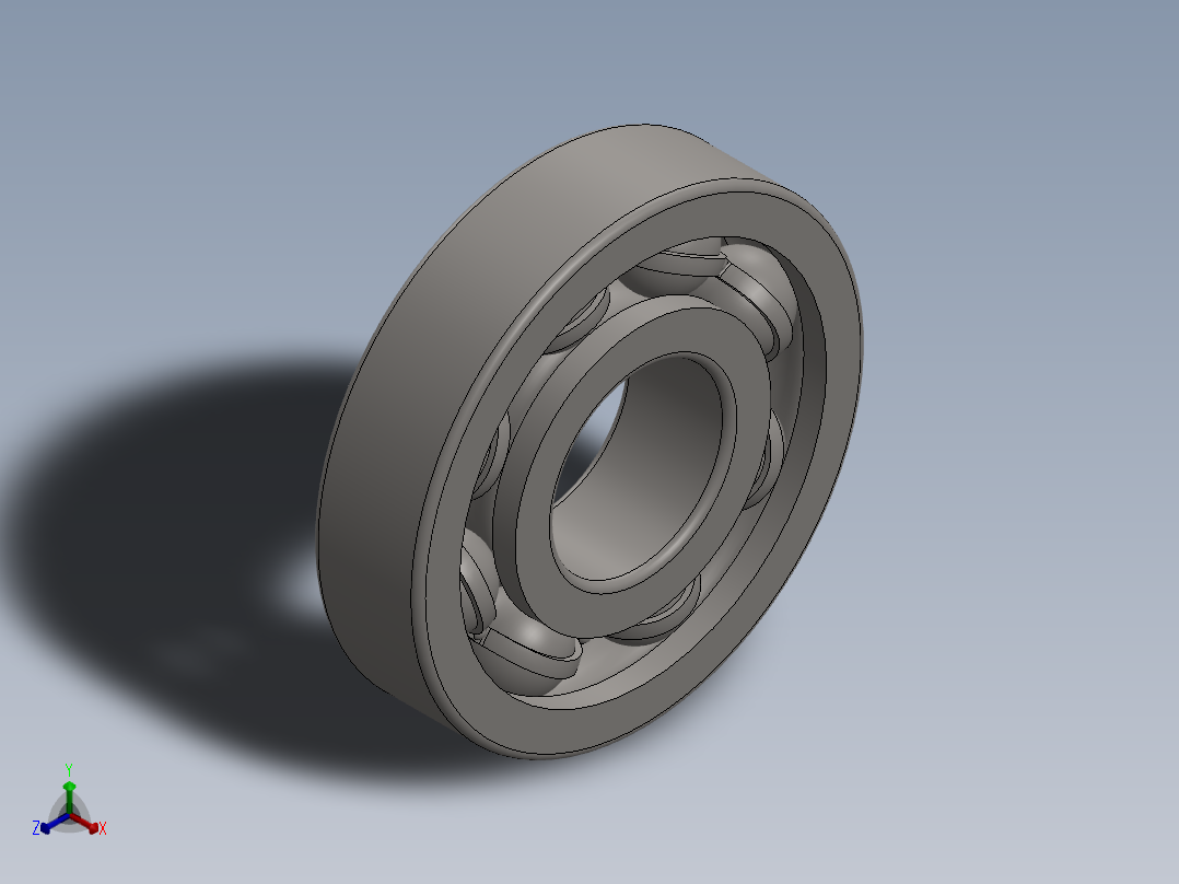 滚珠轴承正等轴测图
