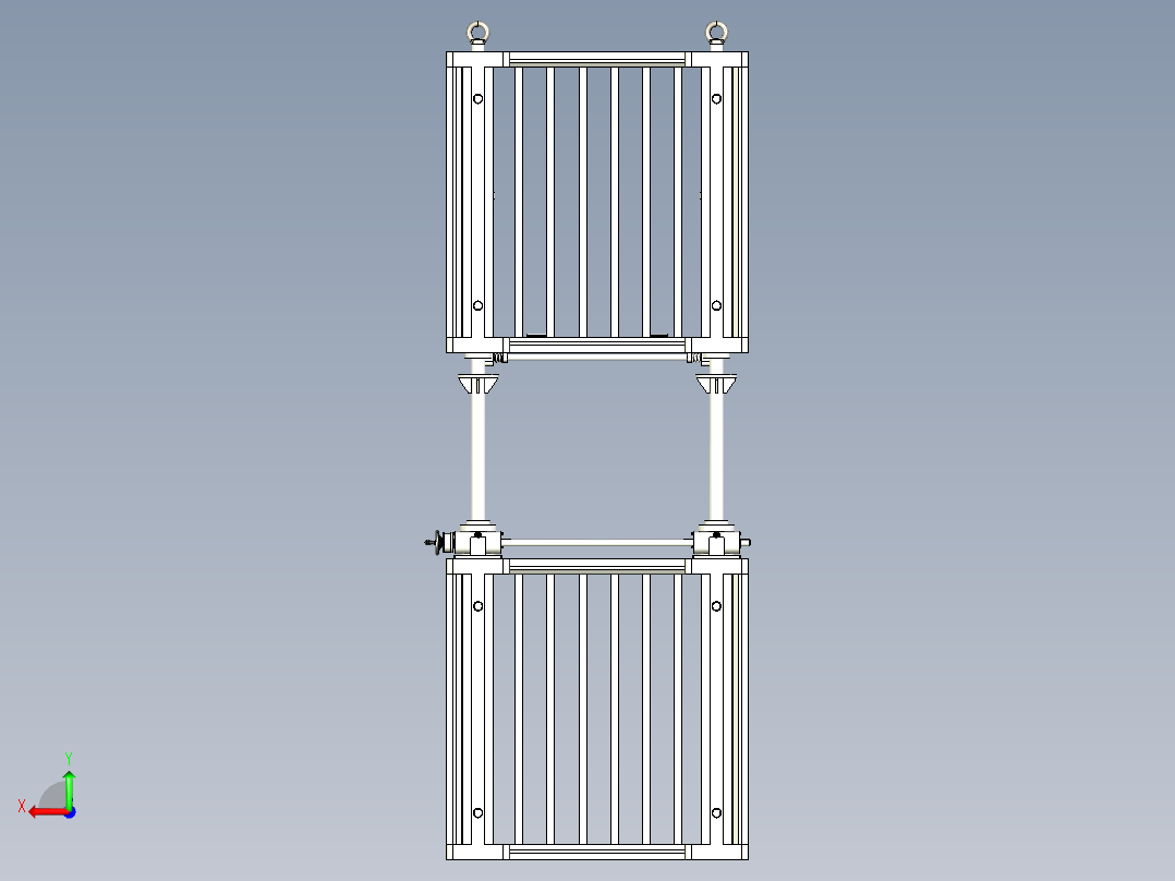双层吊篮后视图