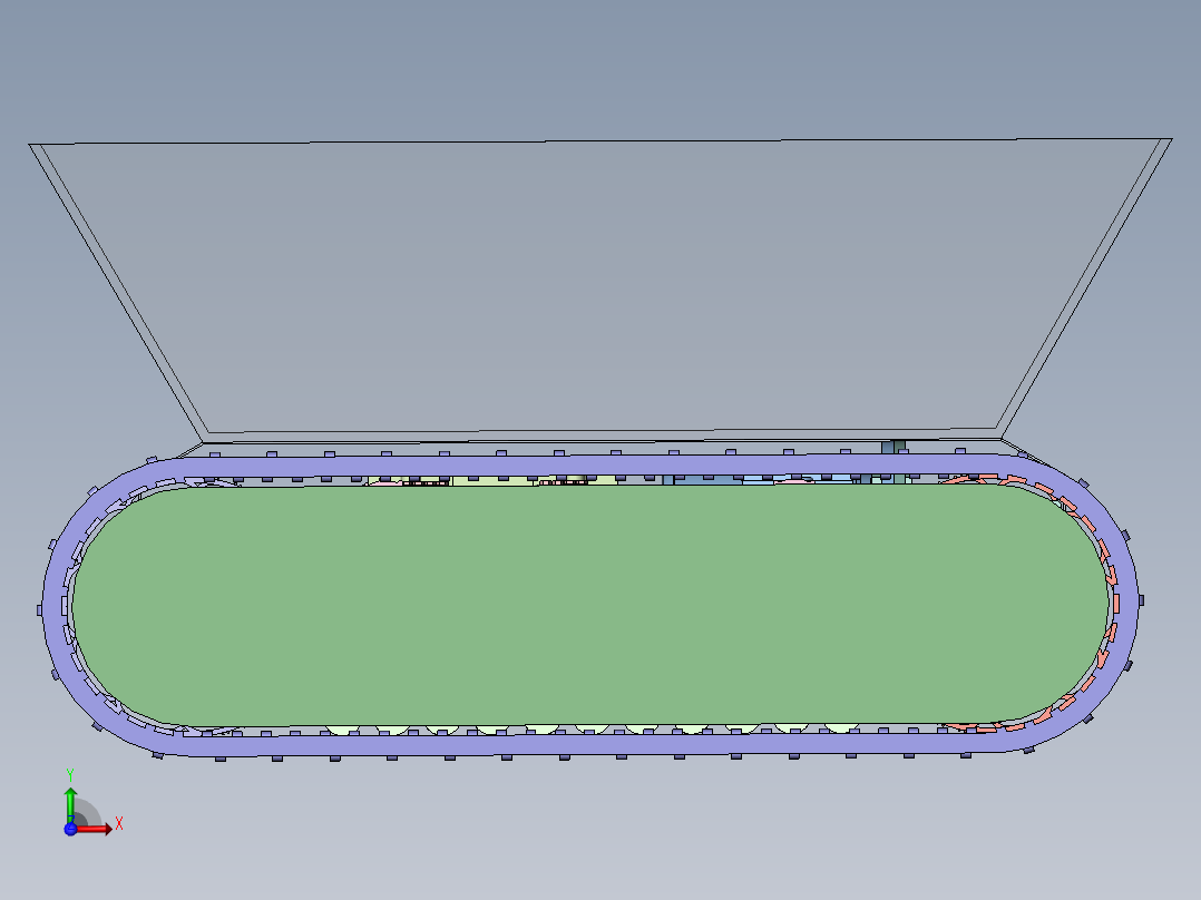 YX-2380 矿山巷道物料运输履带车前视图