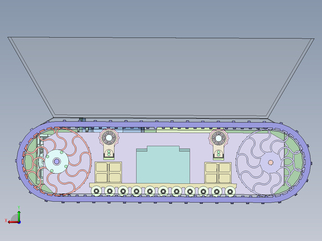 YX-2380 矿山巷道物料运输履带车后视图