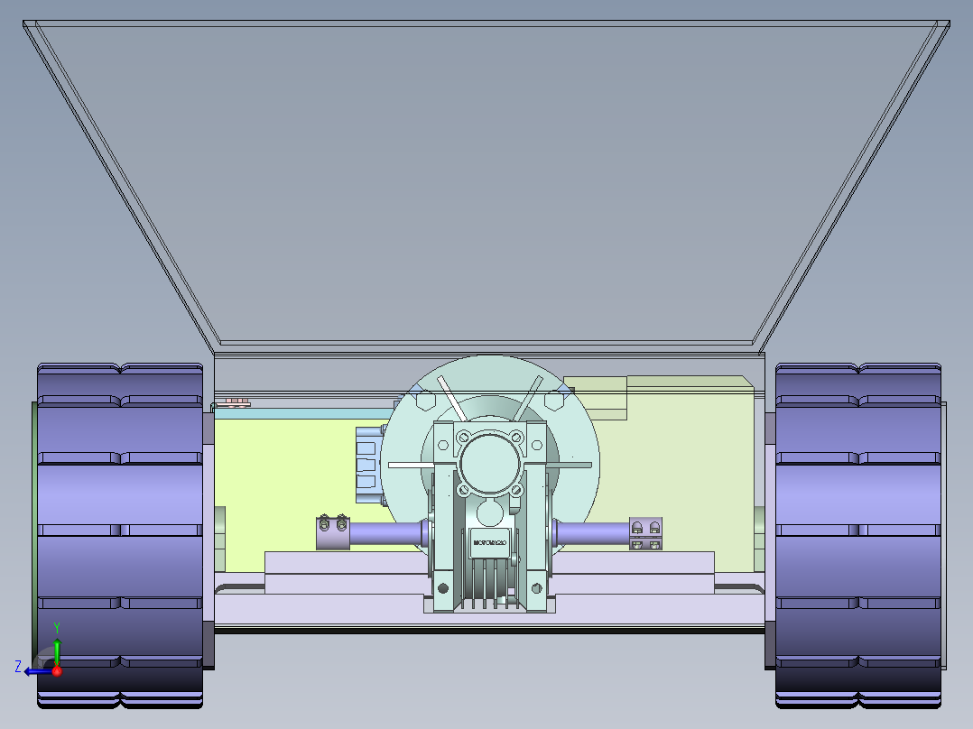 YX-2380 矿山巷道物料运输履带车右视图