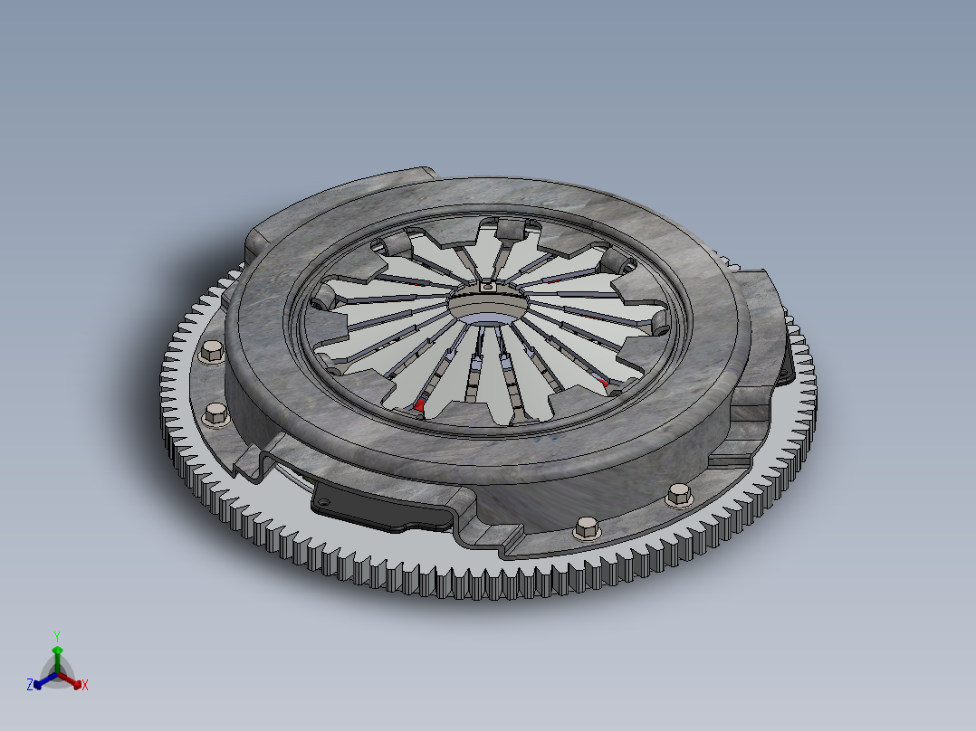 离合器(37)正等轴测图