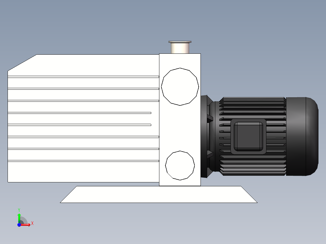 泵、水泵、2XZ-15D直联式旋片真空泵(南光机器)前视图