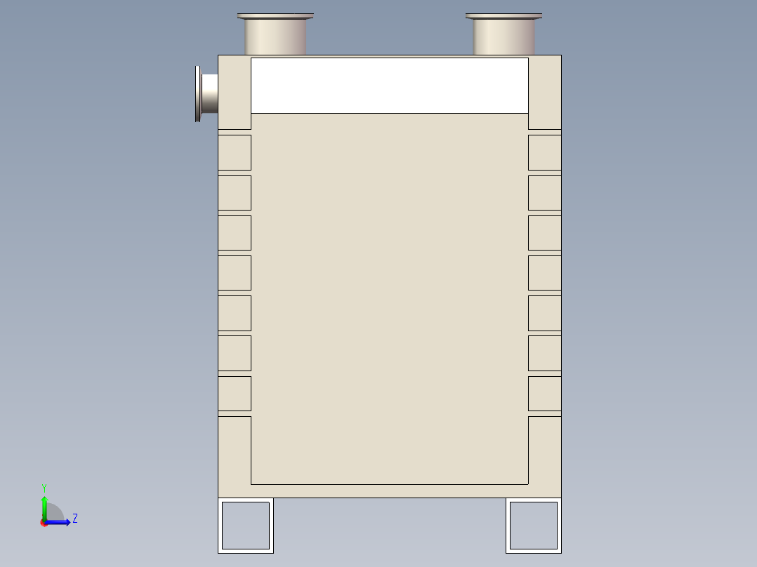 泵、水泵、2XZ-15D直联式旋片真空泵(南光机器)左视图