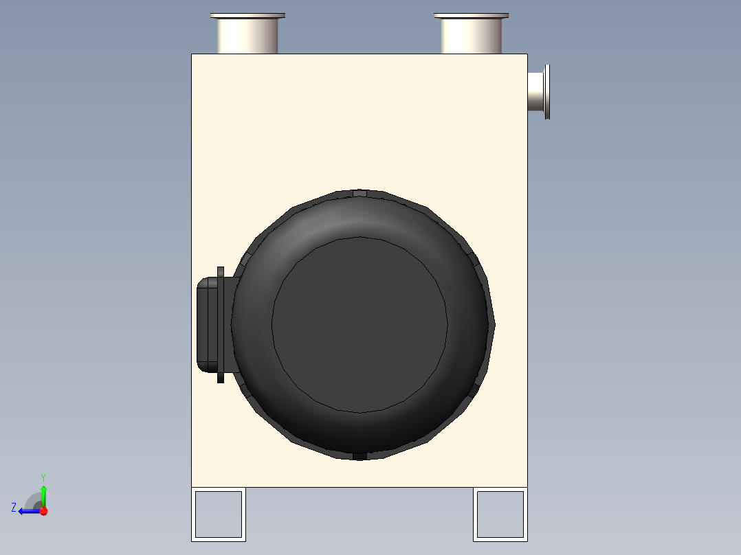 泵、水泵、2XZ-15D直联式旋片真空泵(南光机器)右视图