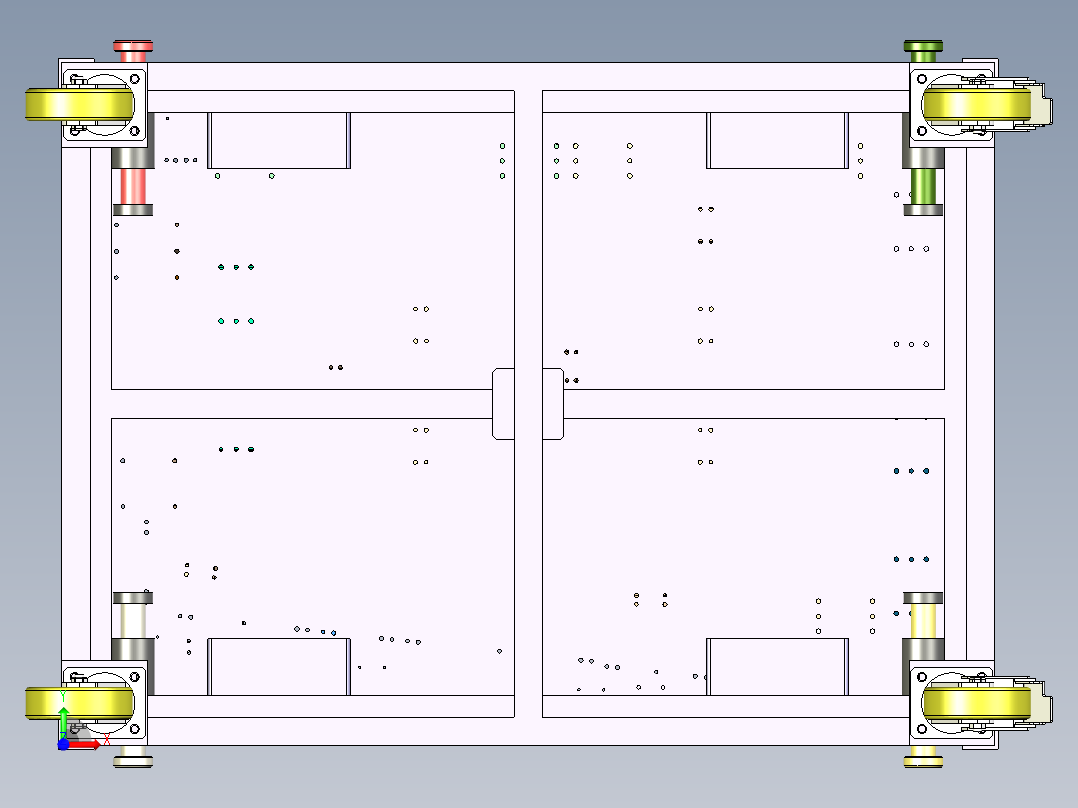 后地板右底护板检具前视图