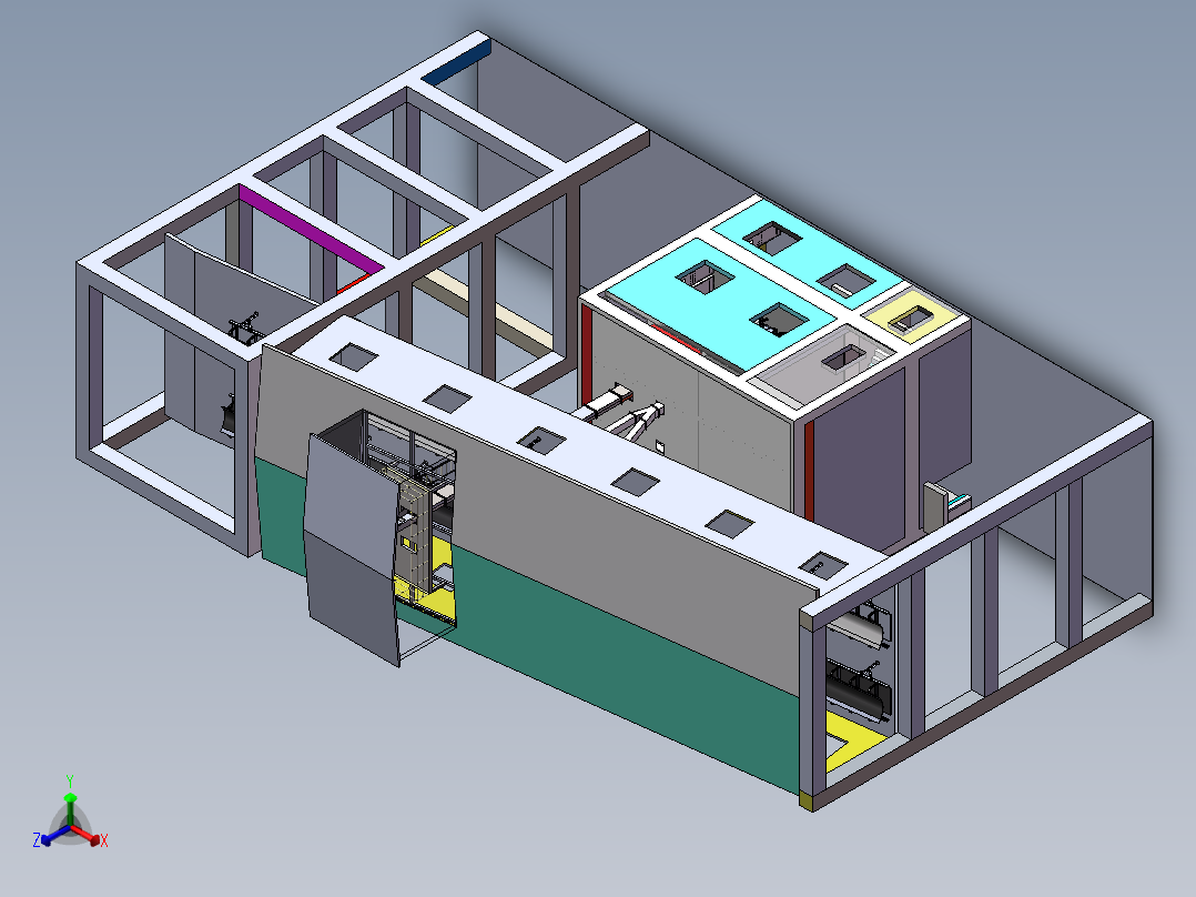 破碎机正等轴测图