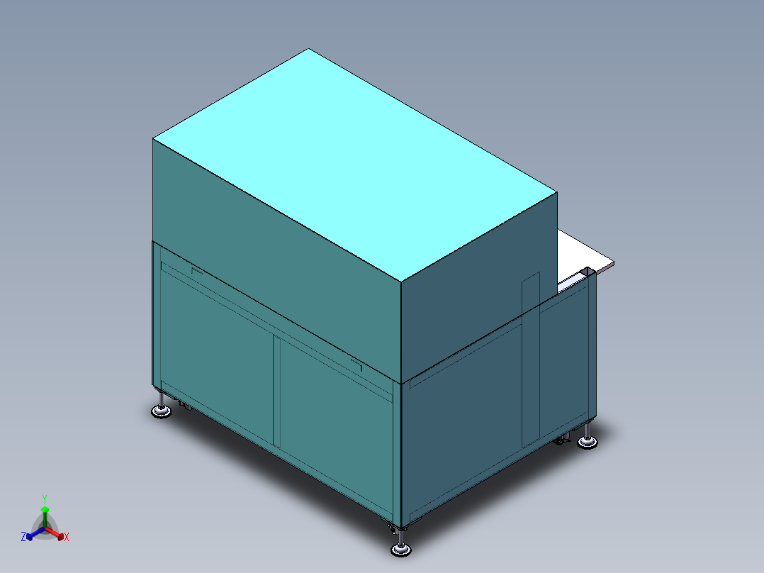 钉珠机正等轴测图