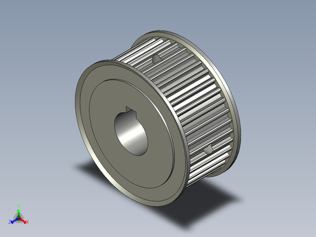 2LE-S5M-B高扭矩一般同步带轮1526正等轴测图