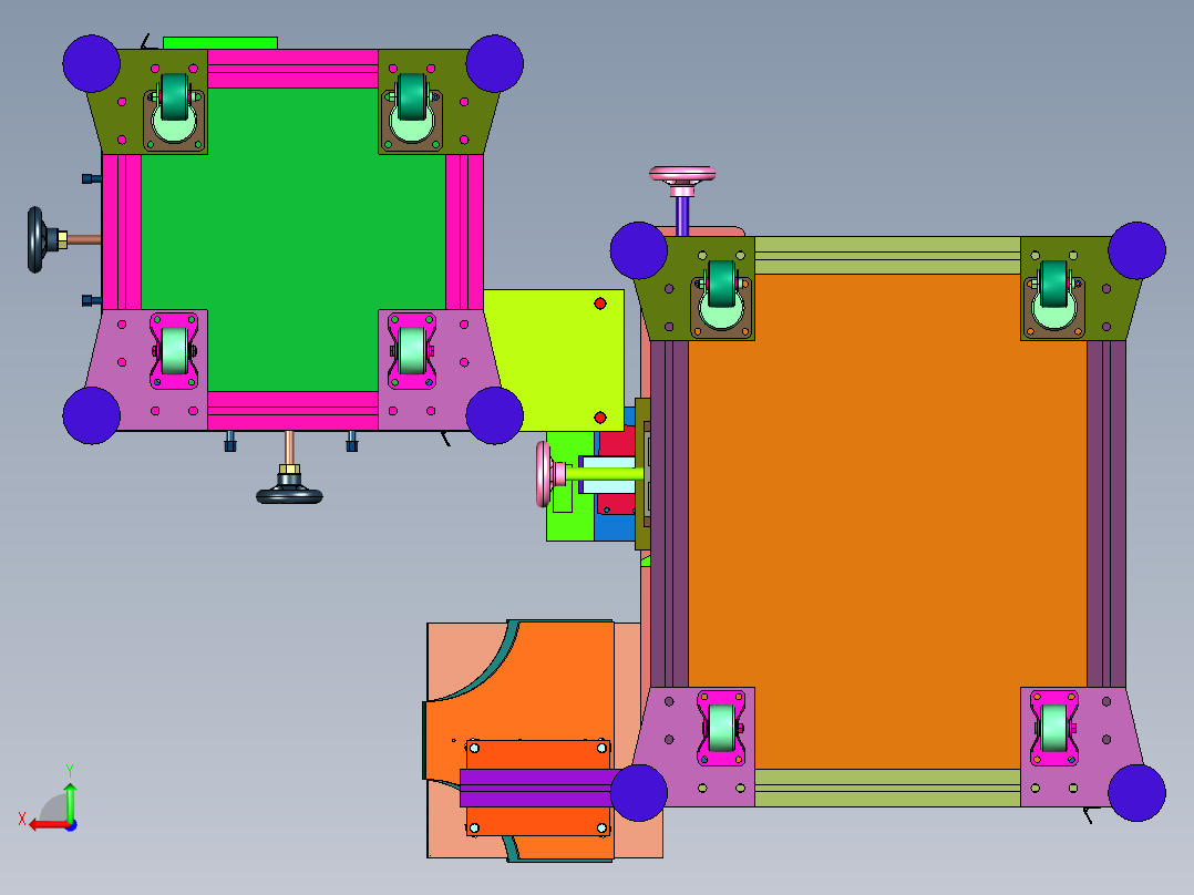 直线电机驱动移印机后视图