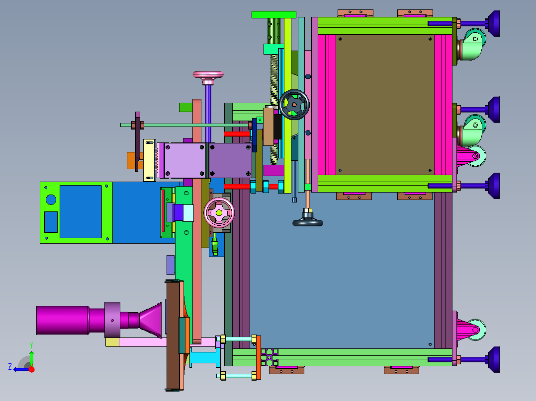 直线电机驱动移印机右视图
