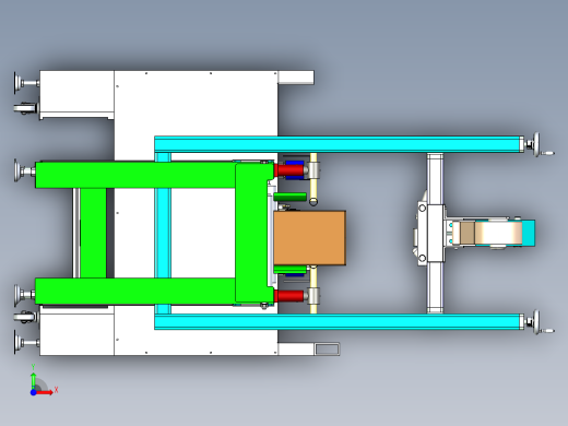 打包封箱生产线设计前视缩略图