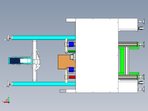 打包封箱生产线设计后视缩略图