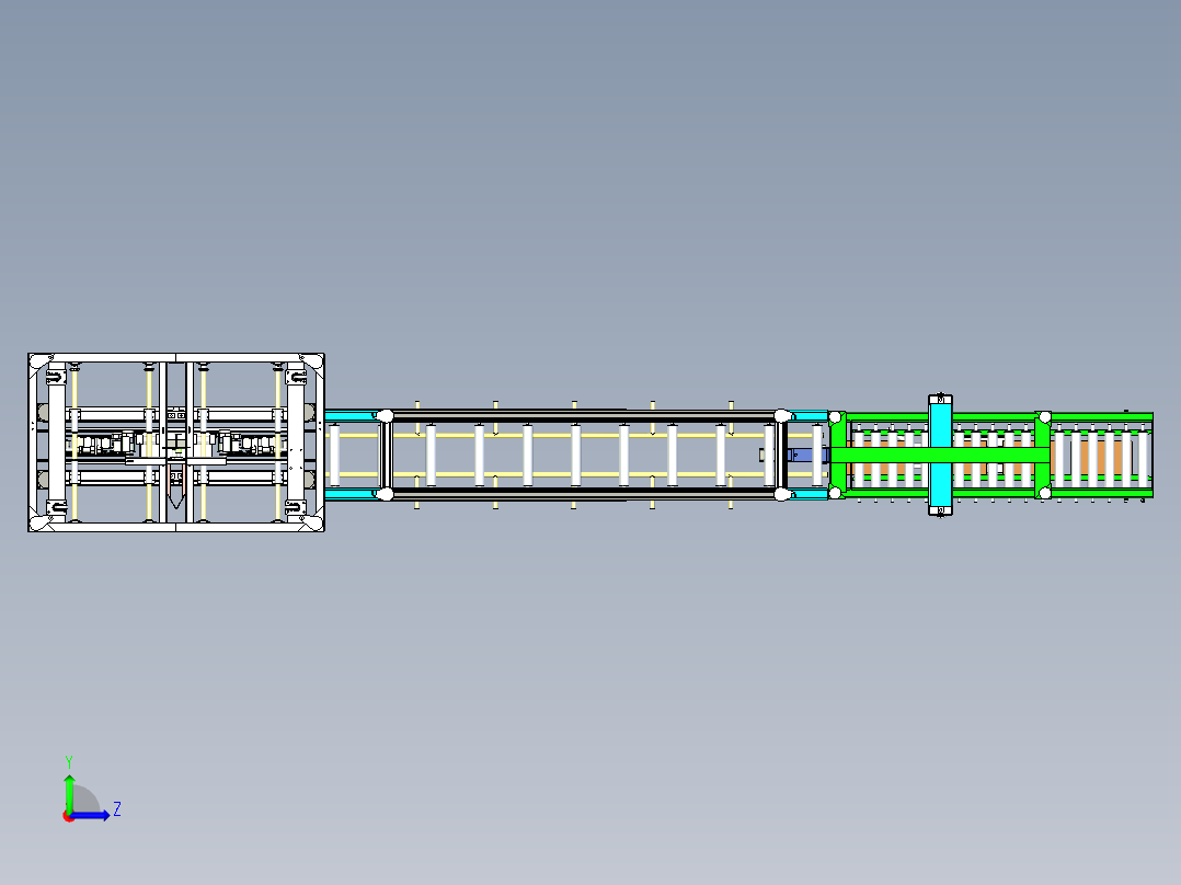 打包封箱生产线设计左视图