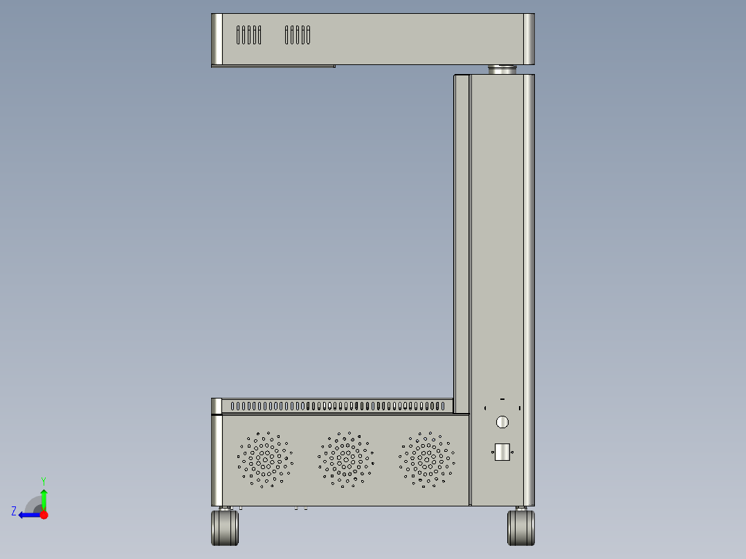 艾灸仪小型等离子集烟器右视图