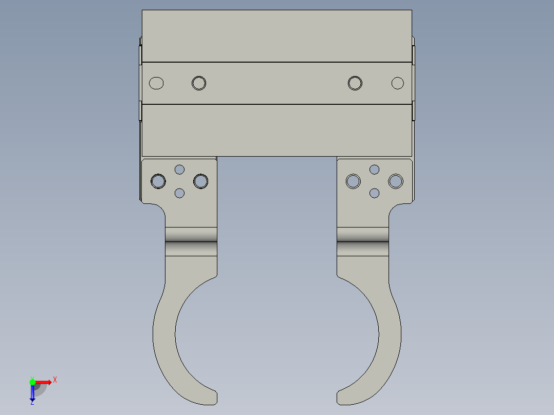 平行夹爪00333俯视图
