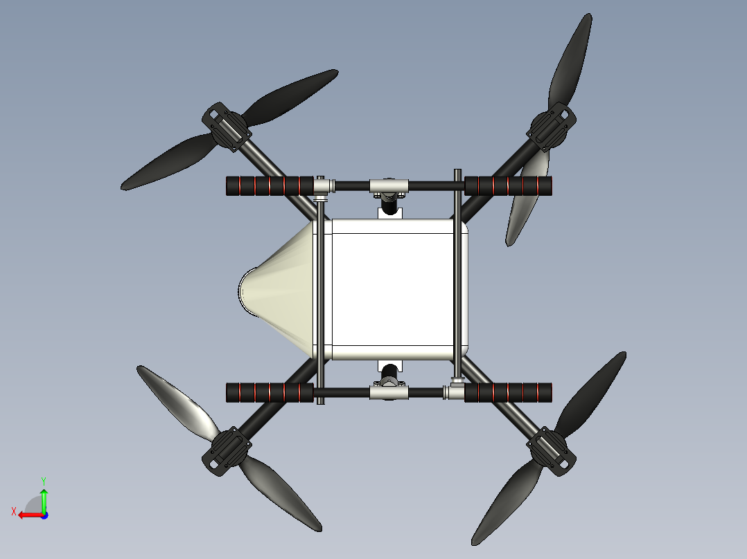 10寸无人机后视图