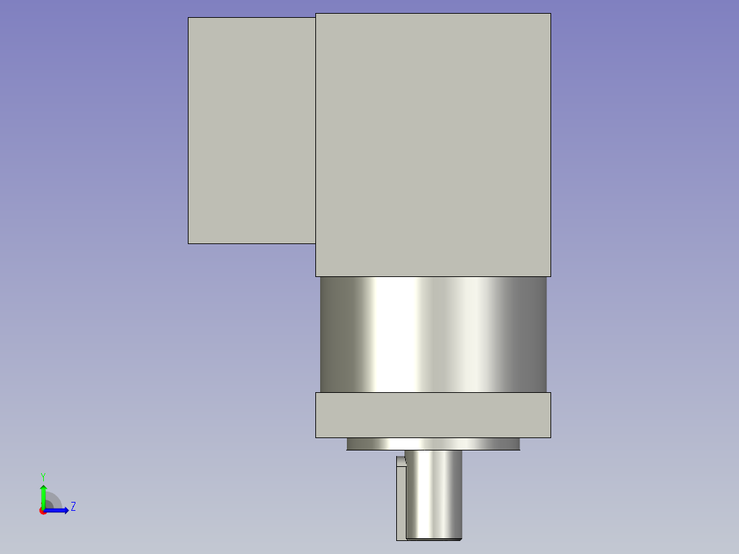 57-90度转角直角行星减速器左视图