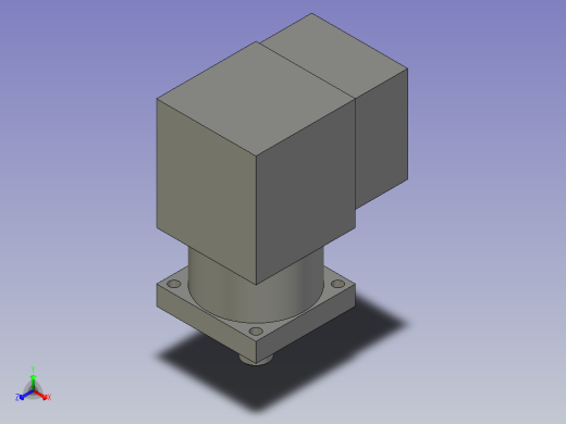 57-90度转角直角行星减速器正等轴测缩略图