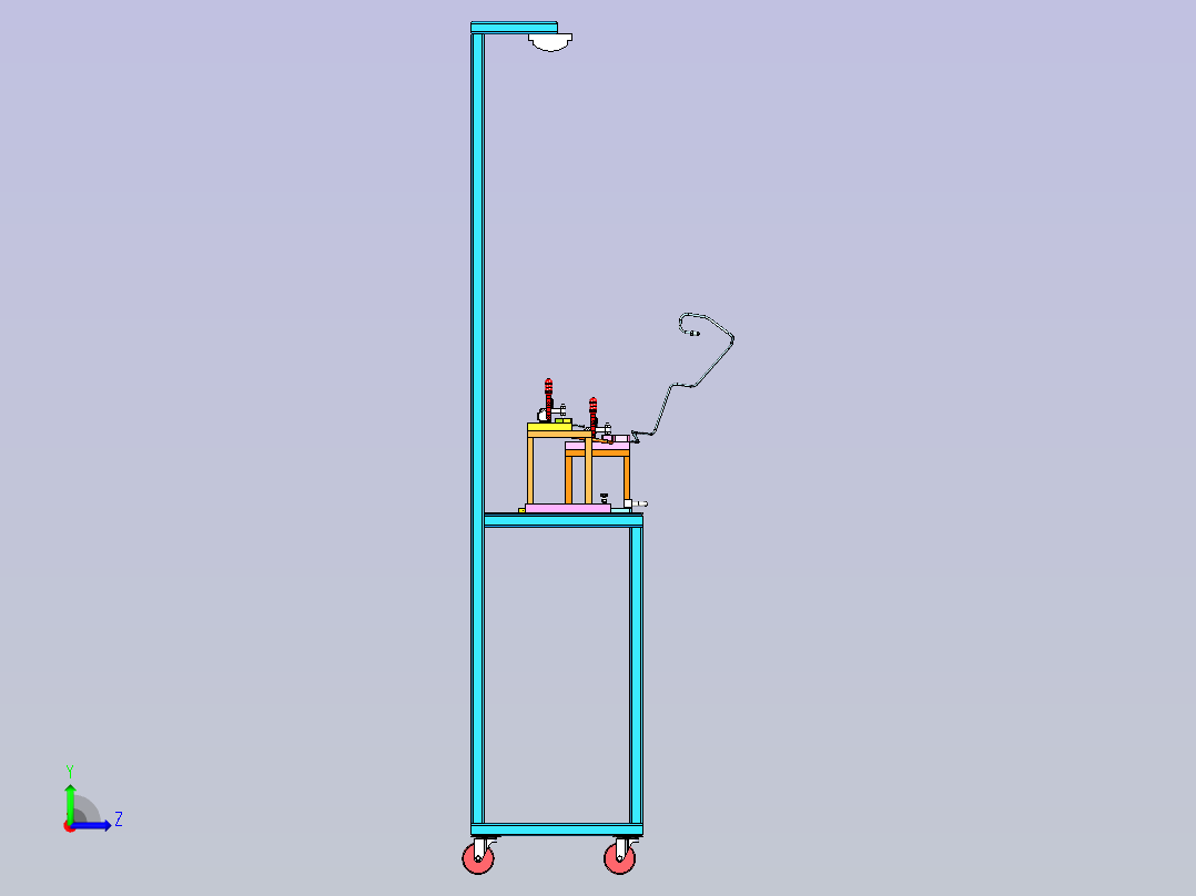 油管包锡纸工装方案左视图