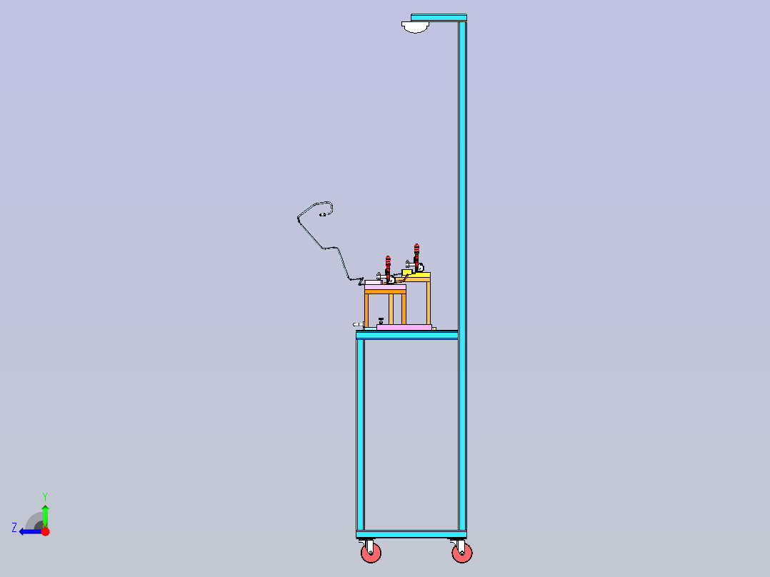 油管包锡纸工装方案右视图