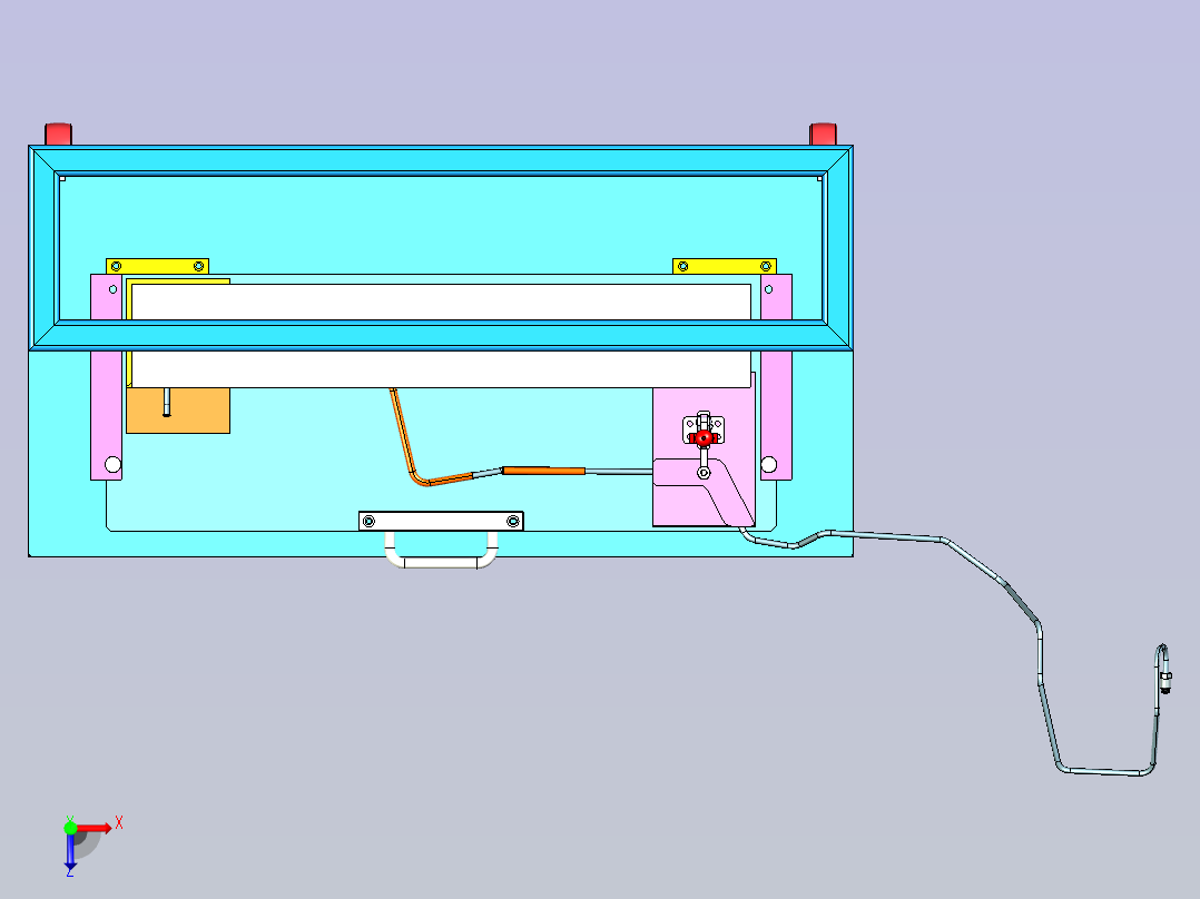 油管包锡纸工装方案俯视图