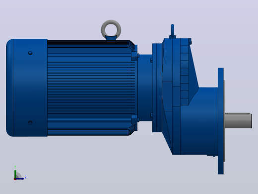 RXF87法兰轴伸式安装斜齿轮减速机RX87-Y5.5-4P-132S-M1-0°-Φ300左视缩略图