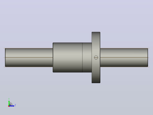 FFB4010-2滚珠丝杆3D模型左视缩略图