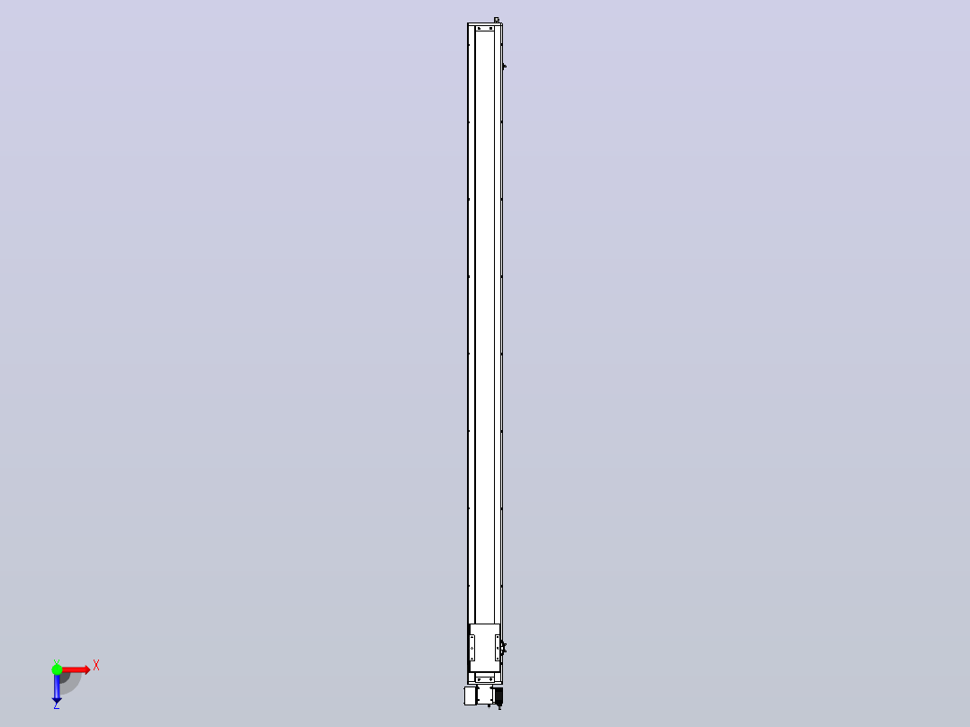 SCM14-2250-LD滚珠花健、支撑座、滚珠丝杠、交叉导轨、直线模组俯视图