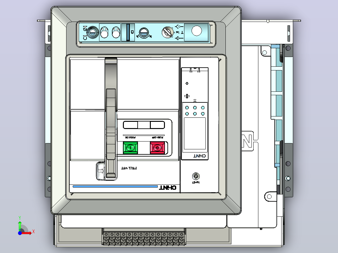 NA8-2500 630A-1600A 4P 抽屉式-垂直接线+门框202409前视图