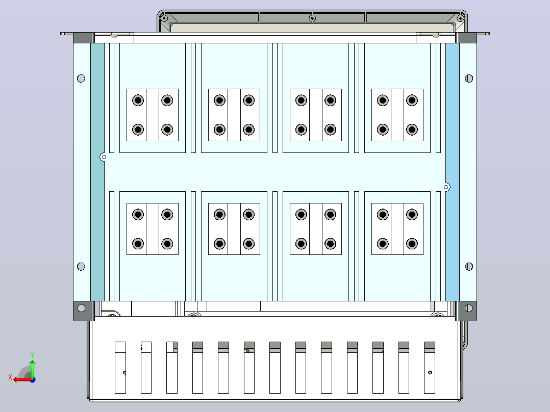 NA8-2500 630A-1600A 4P 抽屉式-垂直接线+门框202409后视图