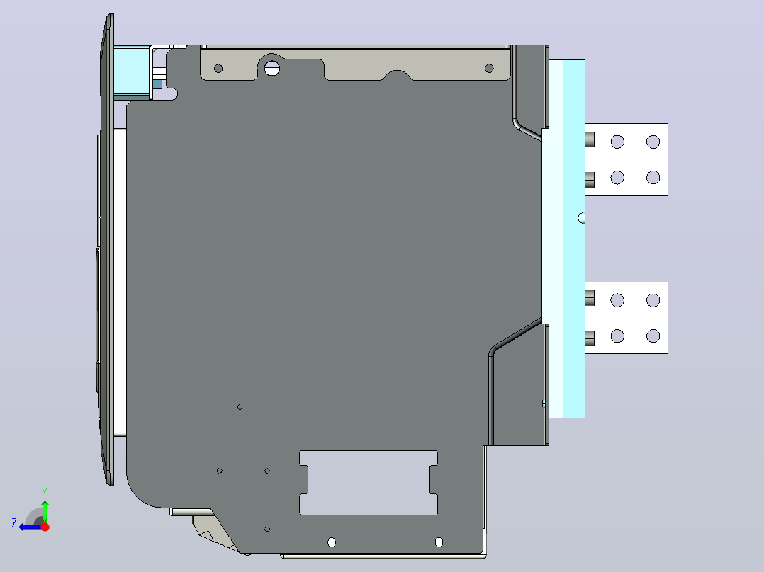 NA8-2500 630A-1600A 4P 抽屉式-垂直接线+门框202409右视图